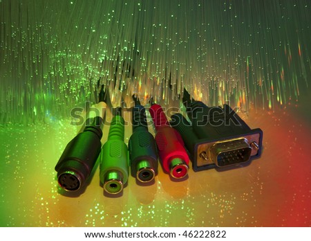 media plug with fiber optical background more in my portfolio