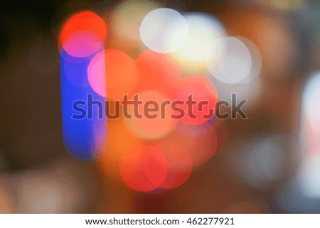 Defocus Bokeh traffic light background in twilight time for Abstract Background