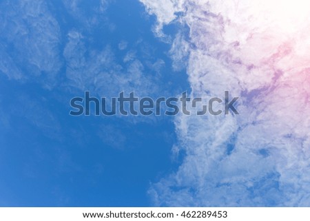 Smooth Blue sky and gradient. Sky with clouds.