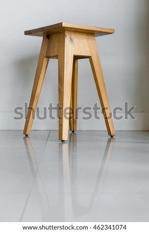 wood chair with wall background
