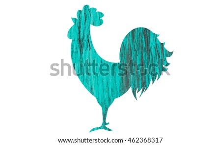 rooster wooden texture