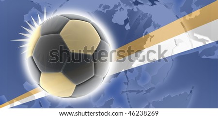 Flag of Marshall Islands, national country symbol illustration sports soccer football
