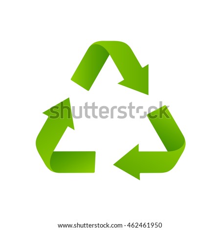 Green recycle symbol, vector illustration