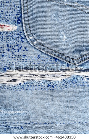 patches jeans texture background.
