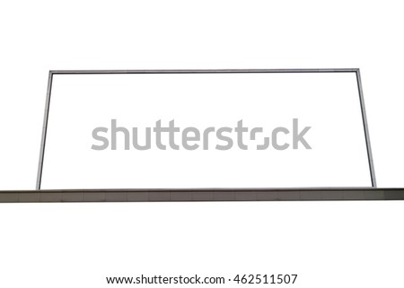 Large blank billboards on shopping mall for advertising,marketing or concept with isolate background.