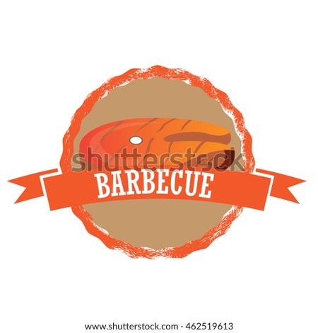 Isolated barbecue label, Vector illustration