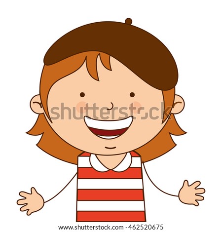 australian girl character icon vector illustration design