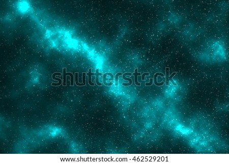 A digital illustration of a part of the Milky Way galaxy in the night sky with colorful deep space glow. No NASA imagery is used.