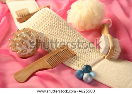 A photo of skin and bodycare accessories