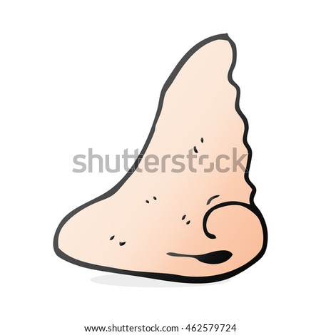 freehand drawn cartoon human nose