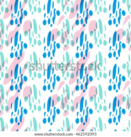 Seamless abstract hand drawn brushstroke shapes pattern texture 