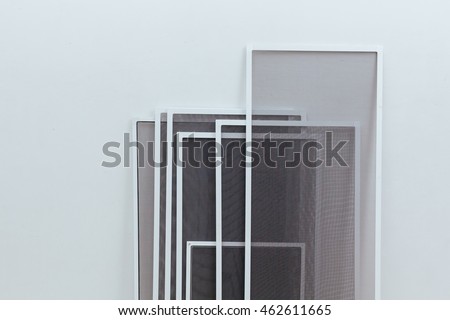 PVC Mosquito mesh frames for windows, Doors. Netting Against Mosquito Royalty-Free Stock Photo #462611665