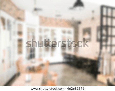 Abstract blur restaurant and coffee shop cafe interior for background