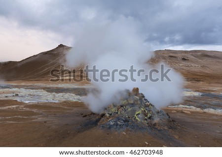 Iceland Landscape Namaskard geothermal area, Iceland