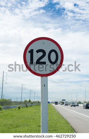 Speed ??limit one hundred twenty