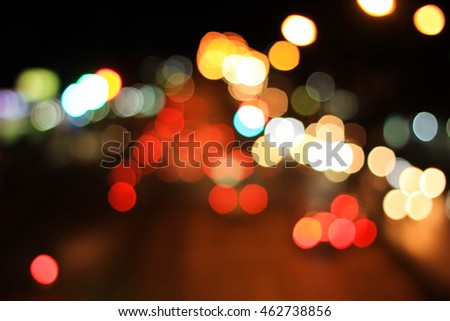 Light background bokeh night