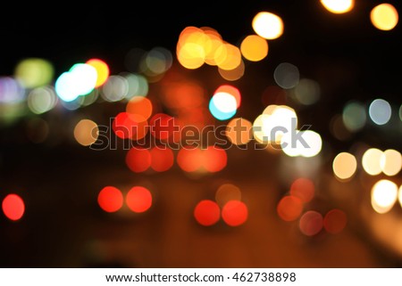 Light background bokeh night