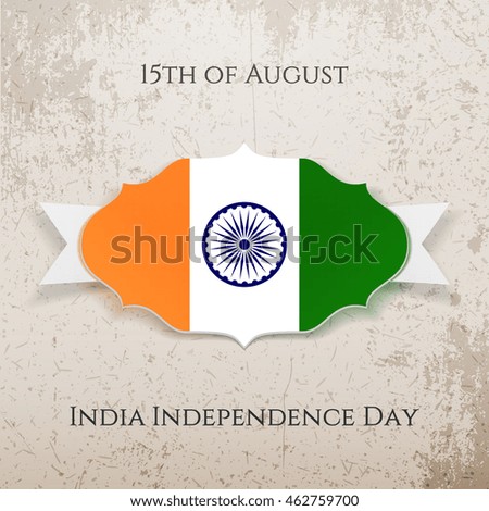 India Independence Day paper Tag
