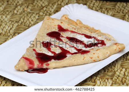 easy czech pancake as gourmet food background