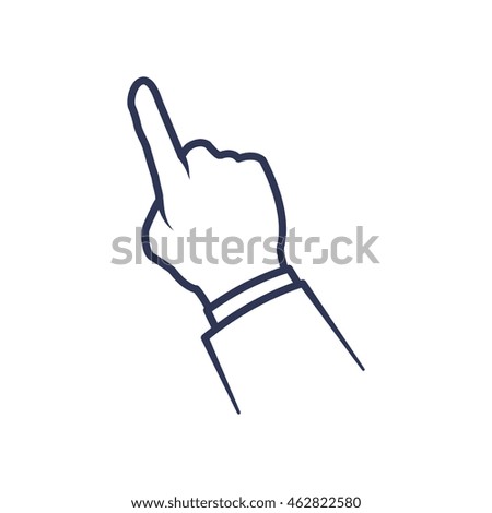 hand human gesture fingers palm icon. Isolated and flat illustration. Vector graphic