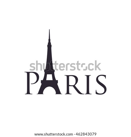 eiffel tower building paris france icon. Isolated and flat illustration. Vector graphic