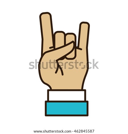 hand finger gesture palm icon. Isolated and flat illustration. Vector graphic