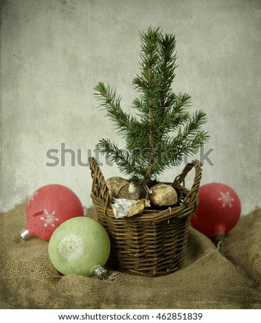 Christmas tree and balls