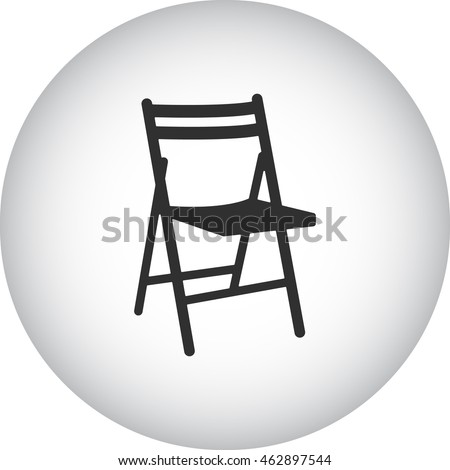 Festival Folding chair sign simple icon on background