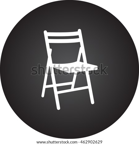 Festival Folding chair sign simple icon on background