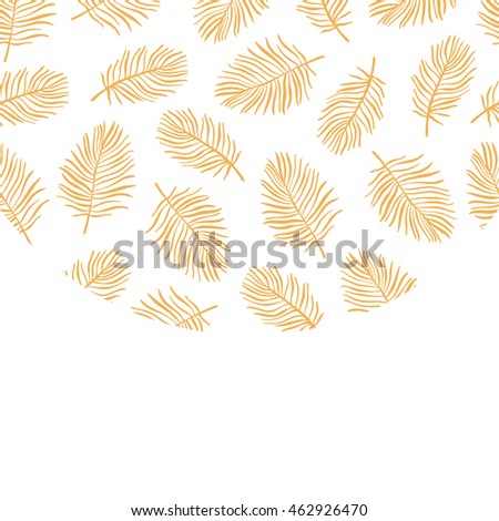 Autumn seamless pattern with colored leaves. Forest background.