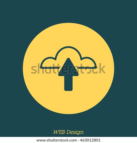 Web line icon. Cloud upload, download