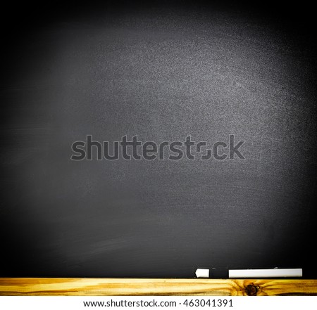 The school or university blackboard with threadbare chalk 