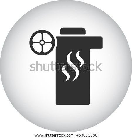 Hookah coal electric pump sign simple icon on background