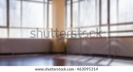 An empty hall for dance classes to blur Royalty-Free Stock Photo #463095314