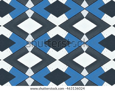 Colorful wood texture with modern geometric pattern in vintage color. Geometric background.