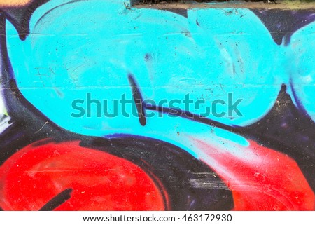 Beautiful street art of graffiti. Abstract color creative drawing fashion on walls of city. Urban contemporary culture. Title paint on walls. Culture youth protest. ABSTRACT PICTURE