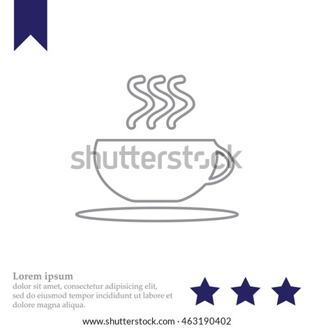 Coffee cup line icon