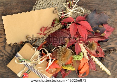 Colorful autumn background with copy place