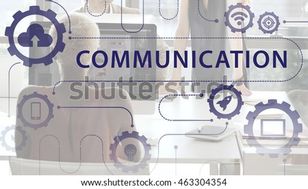 Multimedia Communication Networking Connection Icons Concept