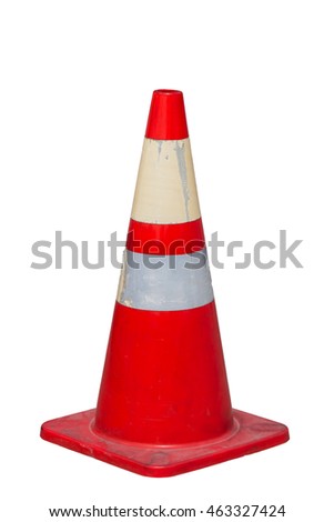Traffic cone isolated on white background.