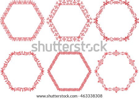 hexagonal frame set