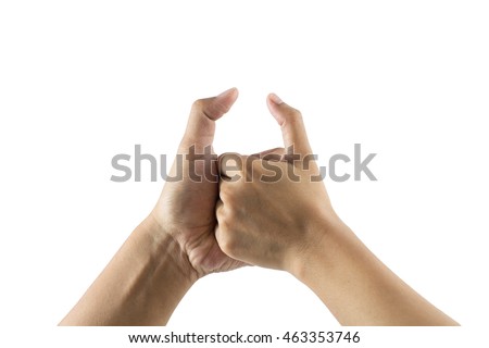 Arm wrestling between man and woman on white background