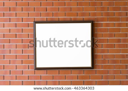blank frame brick wall  background