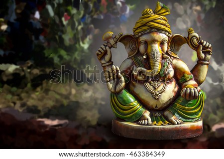 Hindu God Ganesha. Ganesha Idol. Royalty-Free Stock Photo #463384349