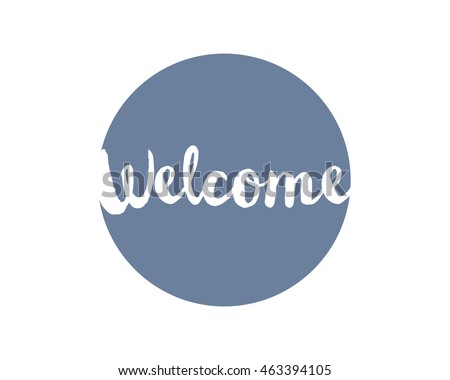 welcome icon circle alphabet typography font text image vector icon 1