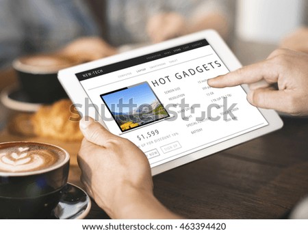 Hot Gadgets Shopping Online Internet Website Concept