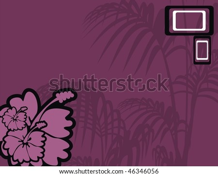 background with tropical flower in vector format