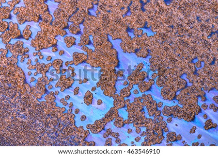 Rustic Blue Background and Texture.  A nearly 3D texture for your next project with rust and blue hues.