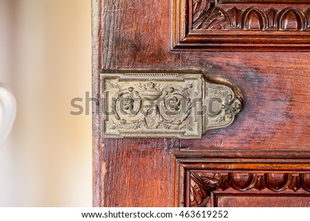 antique door bolt