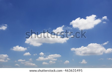 blue sky and cloudy
